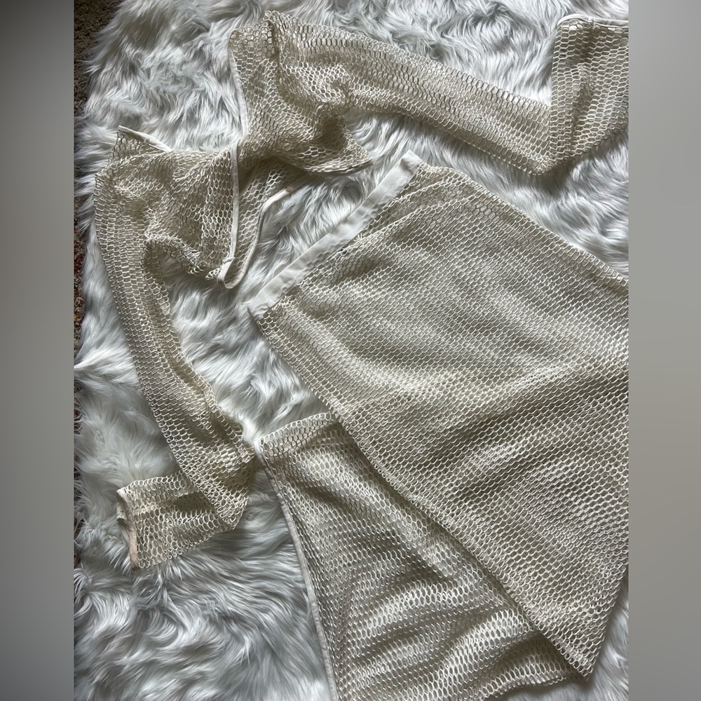 White Bikini cover up 2 peice